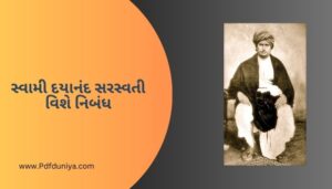 સ્વામી દયાનંદ સરસ્વતી વિશે નિબંધ Swami Dayananda Saraswati Essay in Gujarati