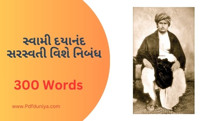 Swami Dayananda Saraswati Essay in Gujarati સ્વામી દયાનંદ સરસ્વતી વિશે નિબંધ ગુજરાતીમાં 100, 200, 300, શબ્દો.