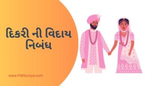 Dikri Ni Viday in Gujarati Essay દિકરી ની વિદાય નિબંધ ગુજરાતીમાં 200, 300, શબ્દો.